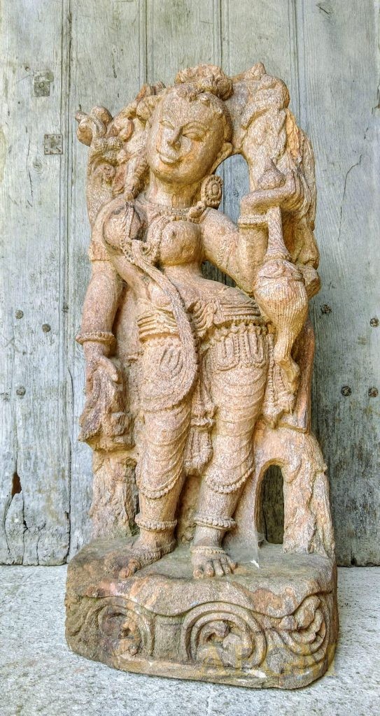 A Beautiful Large Indian Red Sandstone Sculpture AEGM